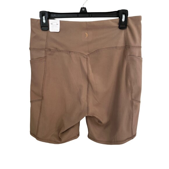 Jessica Simpson Active Womens High-Waisted Biker Shorts With Pockets XL Tan - Picture 3 of 10